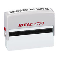 IDEAL 5770 SELF-INKING STAMP W/GREY CASE