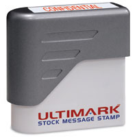 &quot;APPROVED&quot; ULTIMARK PRE-INKED STOCK MESSAGE STAMP WITH BLUE INK