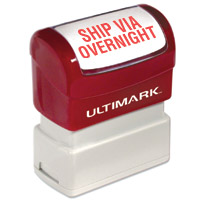 #4 ULTIMARK PRE-INKED STAMP WITH BURGUNDY HANDLE