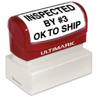 #23 ULTIMARK PRE-INKED STAMP WITH BURGUNDY HANDLE