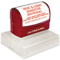 #32 ULTIMARK PRE-INKED STAMP WITH BURGUNDY HANDLE